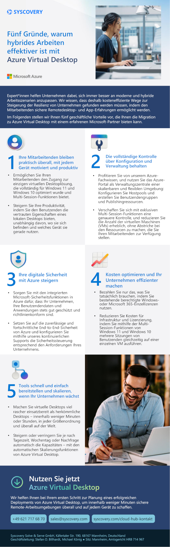 Fünf Gründe, warum hybrides Arbeiten effektiver ist mit Azure Virtual Desktop