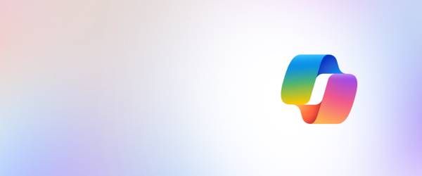 Abstract background with Copilot symbol